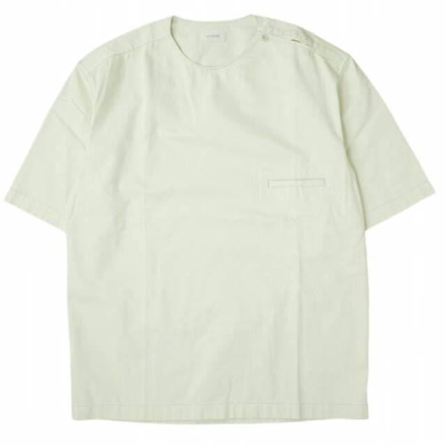 LEMAIRE ルメール 22SS BUTTON NECK TOP コットンツイル ボタンネックプルオーバーシャツ M221 TO132 LF729 44 CREAMY WHITE 半袖 トップス【新古品】【LEMAIRE】