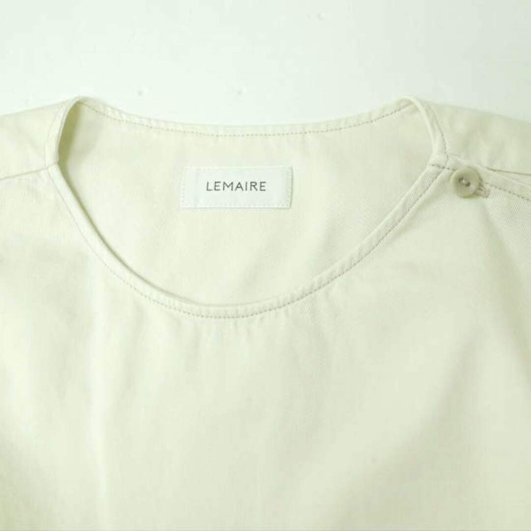 LEMAIRE - LEMAIRE ルメール 22SS BUTTON NECK TOP コットンツイル