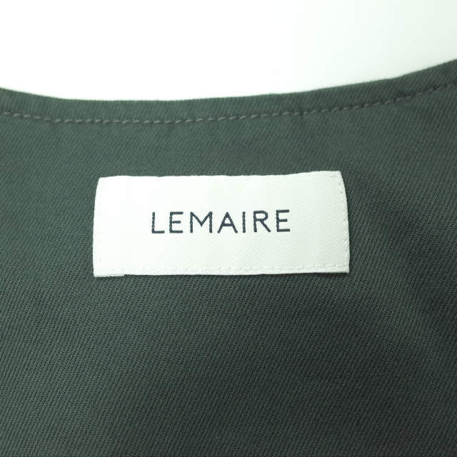 LEMAIRE ルメール 22SS BUTTON NECK TOP コットンツイル ボタンネックプルオーバーシャツ M221 TO132 LF729 44 DARK SLATE GREEN 半袖 トップス【新古品】【LEMAIRE】 2