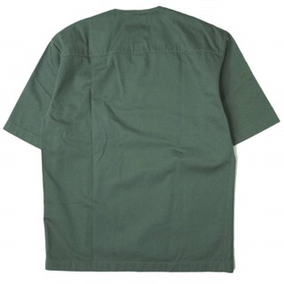 LEMAIRE ルメール 22SS BUTTON NECK TOP コットンツイル ボタンネックプルオーバーシャツ M221 TO132 LF729  44 DARK SLATE GREEN 半袖 トップス【新古品】【中古】【LEMAIRE】