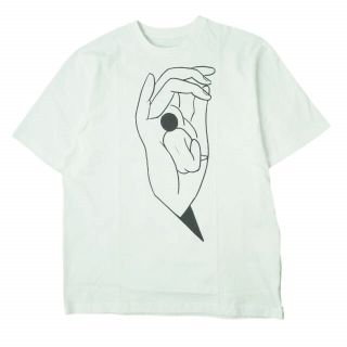 ルメール(LEMAIRE)のLEMAIRE ルメール 22SS PRINTED T-SHIRT WITH SIDE SLIT サイドスリット プリントTシャツ X221 JE436 LJ082 M WHITE 半袖 Tomaga トップス【新古品】【中古】【LEMAIRE】(Tシャツ/カットソー(半袖/袖なし))