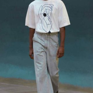 「LEMAIRE ルメール 22SS PRINTED T-SHIRT WITH SIDE SLIT