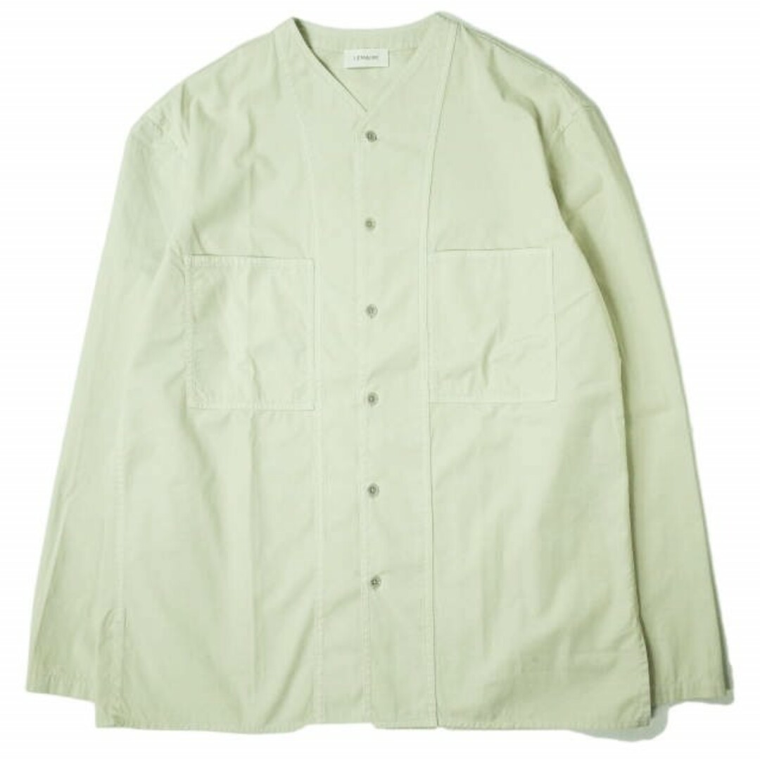 LEMAIRE ルメール 22SS V-NECK SHIRT コットンギャバジン Vネックシャツ M221 SH189 LF699 46 OVERCAST GREY 長袖 トップス【新古品】【LEMAIRE】