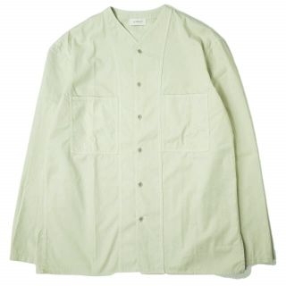 ルメール(LEMAIRE)のLEMAIRE ルメール 22SS V-NECK SHIRT コットンギャバジン Vネックシャツ M221 SH189 LF699 46 OVERCAST GREY 長袖 トップス【新古品】【中古】【LEMAIRE】(シャツ)