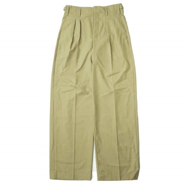 LEMAIRE ルメール 22SS 2PLEATS PANTS ライトトロピカルポリウール 2プリーツパンツ M221 PA187 LF414 46 CAMEL CHINE パンツ スラックス ボタンフライ ボトムス【新古品】【LEMAIRE】