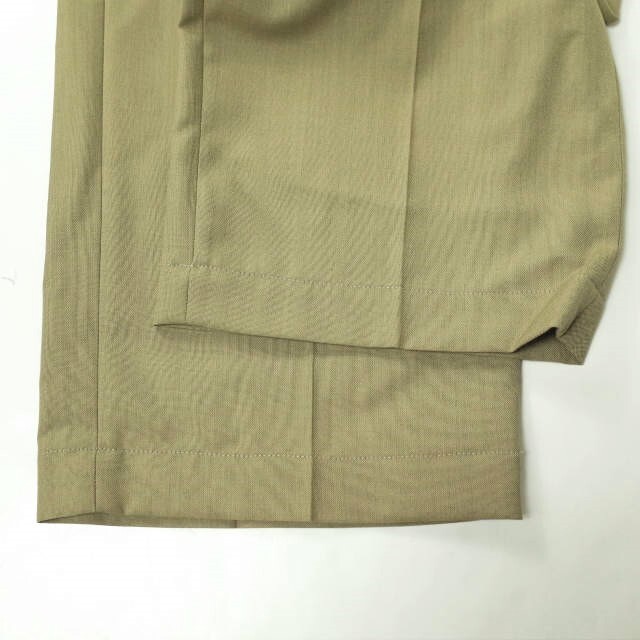 LEMAIRE ルメール 22SS 2PLEATS PANTS ライトトロピカルポリウール 2プリーツパンツ M221 PA187 LF414 46  CAMEL CHINE パンツ スラックス ボタンフライ ボトムス【新古品】【中古】【LEMAIRE】