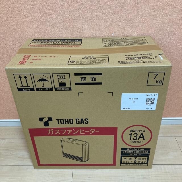 東邦ガス ガスファンヒータ 7~9畳 都市ガス RC-24FHB | www