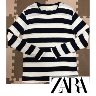 ザラ(ZARA)のZARA ボーダー カットソー サマー ニット(カットソー(長袖/七分))