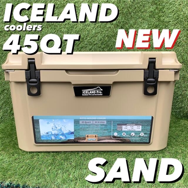 初上陸‼️新型‼️アイスランドクーラーボックス 45QT サンド‼️-