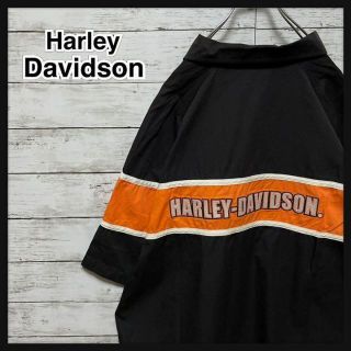 ハーレーダビッドソン(Harley Davidson)の【希少XLサイズ】ハーレーダビッドソン☆刺繍ビッグロゴ　最高デザイン　半袖シャツ(シャツ)