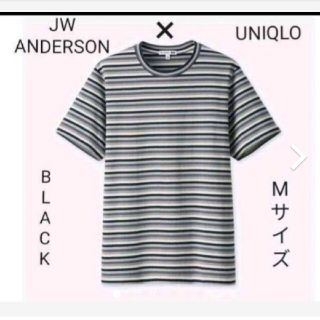 ユニクロ(UNIQLO)のユニクロ ×ＪＷアンダーソン 　ボーダーT（半袖)　Mサイズ　BLACK(シャツ)