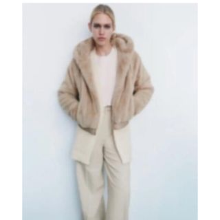 ザラ ファーコート(レディース)（ベージュ系）の通販 100点以上 | ZARA ...