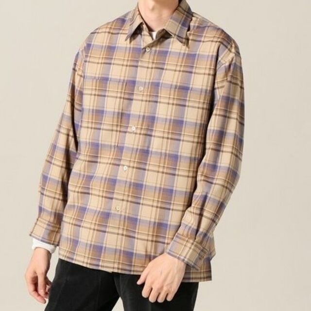 AURALEE SUPER LIGHT WOOL CHECK SHIRTS 3