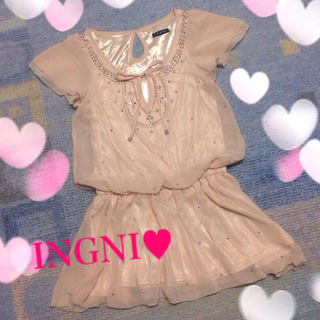 イング(INGNI)のINGNI♡シフォンミニワンピ(ミニワンピース)