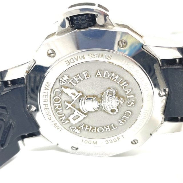 コルム CORUM アドミラルズカップ 082.830.20 自動巻き デイト 腕時計 SS シルバー