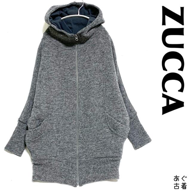 ZUCCa(ズッカ)のZUCCA★フード付 ドルマン ニットパーカー カーディガン レディースのトップス(パーカー)の商品写真