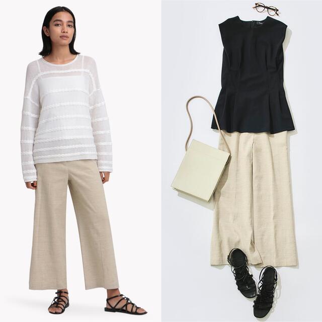 Theory 22SS 完売 ECO SHARKSKIN クロップドワイドパンツ