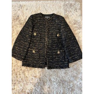シャネル ツイードジャケット ノーカラージャケット(レディース)の通販 シャネル ツイードジャケット ノーカラージャケット(レディース)の通販