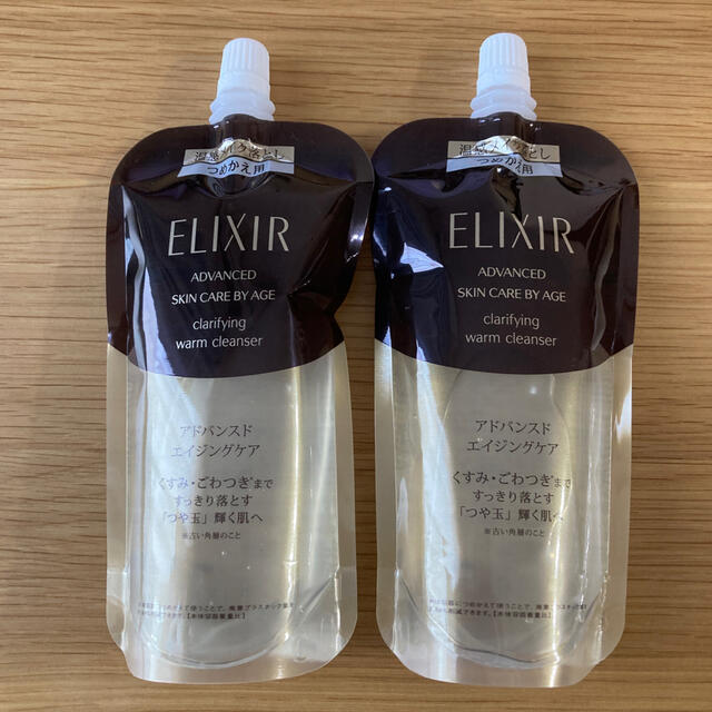 ELIXIR(エリクシール)のエリクシール アドバンスド クリアホットクレンジングジェル AD つめかえ用×２ コスメ/美容のスキンケア/基礎化粧品(クレンジング/メイク落とし)の商品写真