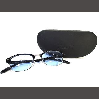 アザー(other)のCavariA キャバリア サングラス アイウェア ハーフリム 青 黒(サングラス/メガネ)
