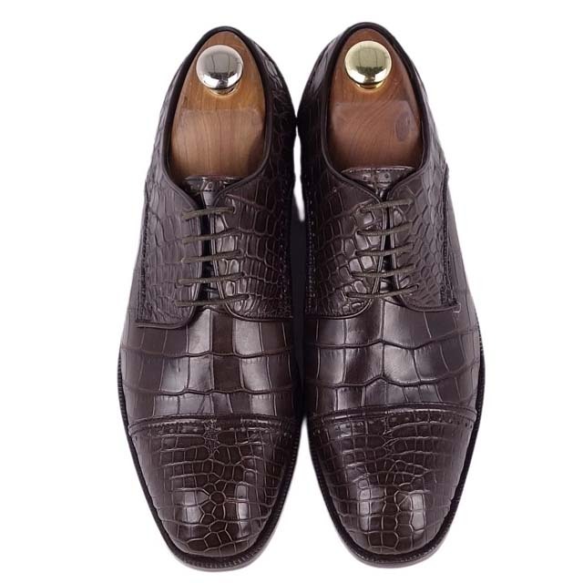 ゼルパリ シューズ マットクロコ クロコダイル ダービー ビジネス メンズの靴/シューズ(ドレス/ビジネス)の商品写真