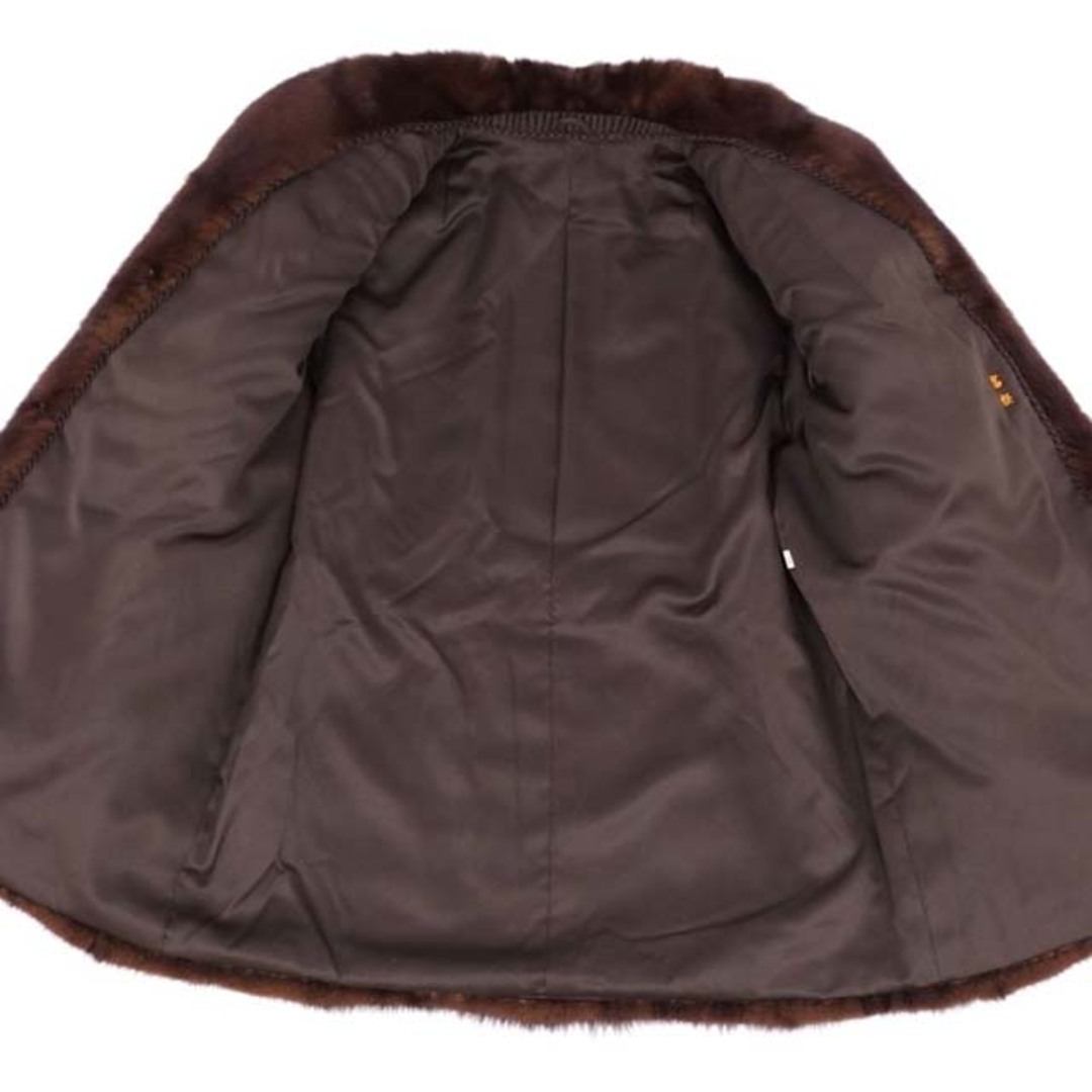 ミンクファー コート 毛皮 無地 アウター レディース 13(XL相当) レディースのジャケット/アウター(ブルゾン)の商品写真