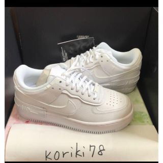 ナイキ(NIKE)の厚底　24.5 エアフォースワン シャドウ ロウ AF1 パール　24(スニーカー)