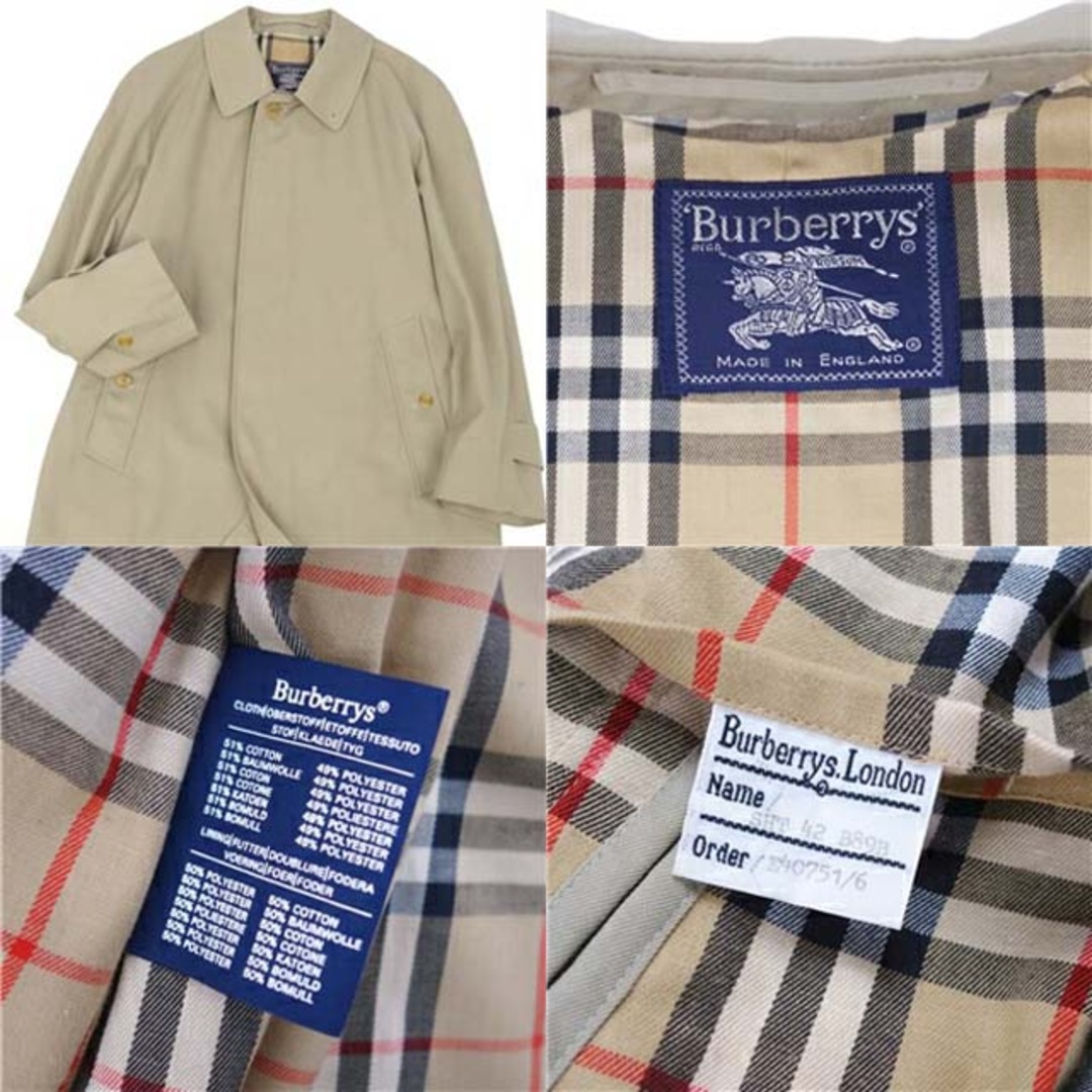 BURBERRY(バーバリー)のバーバリー コート 英国製 ステンカラー バルマカーン メンズ メンズのジャケット/アウター(ステンカラーコート)の商品写真