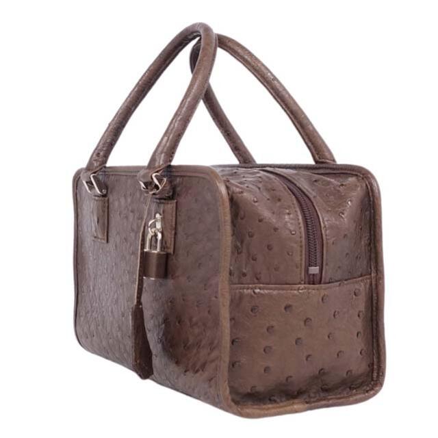 OSTRICH(オーストリッチ)のオーストリッチ バッグ ハンドバッグ 本革 カバン 鞄 レディース ブラウン レディースのバッグ(ハンドバッグ)の商品写真