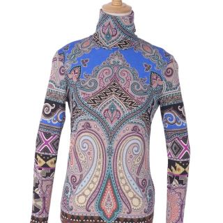 ETRO - エトロ シャツ カットソー ハイネック ロングスリーブ 総柄 ...
