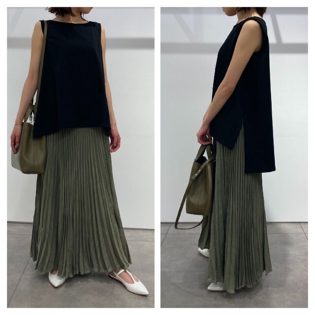Theory - 2021ss 超美品 Theory　サイドスリットデザインカットソー　ブラック