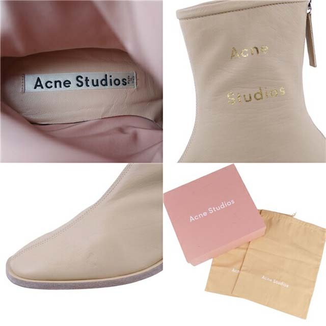 Acne Studios(アクネストゥディオズ)のアクネストゥディオズ ブーツ ショートブーツ レザー ヒール シューズ レディースの靴/シューズ(ブーツ)の商品写真