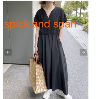 スピックアンドスパン(Spick & Span)の新品spick and span ドビークロスサックドレス(ロングワンピース/マキシワンピース)