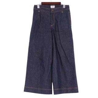 ランバンオンブルー(LANVIN en Bleu)のランバンオンブルー パンツ デニム ワイドパンツ ジーンズ レディース(ショートパンツ)