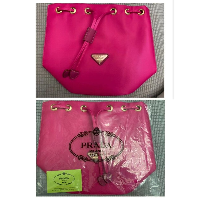 ♡PRADA 巾着ポーチ★収納バッグ　ギフト品　ピンク