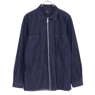 ポールスミス(Paul Smith)のポールスミス シャツ デニムシャツ ジップアップ コットン アウター メンズ L(ステンカラーコート)