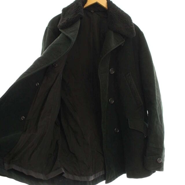 Emporio Armani(エンポリオアルマーニ)のエンポリオアルマーニ ピーコート Pコート ファー 2way アウター L 黒 メンズのジャケット/アウター(ピーコート)の商品写真
