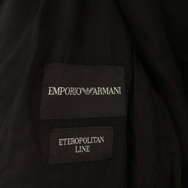 Emporio Armani(エンポリオアルマーニ)のエンポリオアルマーニ ピーコート Pコート ファー 2way アウター L 黒 メンズのジャケット/アウター(ピーコート)の商品写真