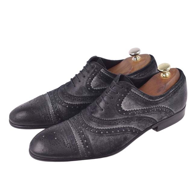 DOLCE&GABBANA(ドルチェアンドガッバーナ)のドルチェ&ガッバーナ ウィングチップ レザーシューズ 革靴 オイルドレザー メンズの靴/シューズ(ドレス/ビジネス)の商品写真