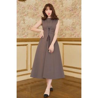 ハーリップトゥ(Her lip to)のFront Lace-Up Midi Dress(ひざ丈ワンピース)