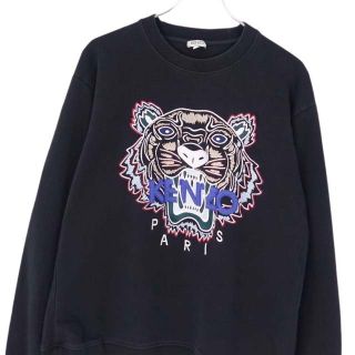 即完売モデル　KENZO ケンゾー　タイガー刺繍ロゴスウェット　黒　M相当