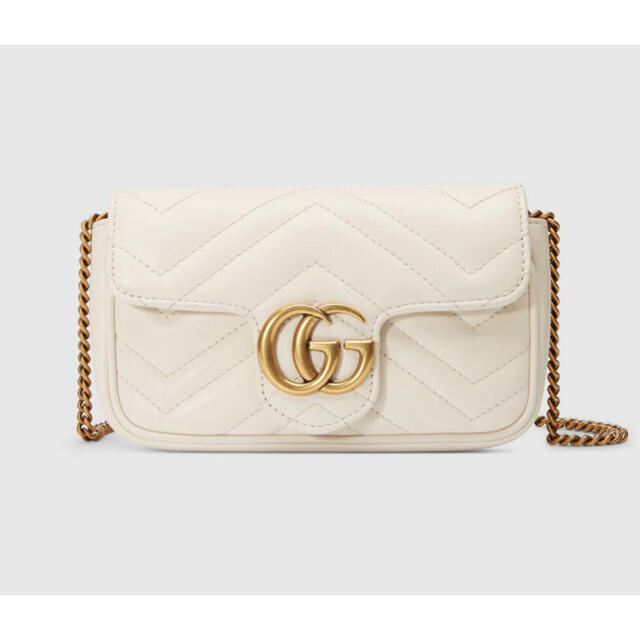 値頃 【R】GUCCI スーパーミニバッグ レザー キルティング ショルダー