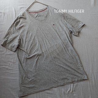 トミーヒルフィガー(TOMMY HILFIGER)のTOMMY HILFIGER　XＬサイズ　グレー　半袖Tシャツ(Tシャツ/カットソー(半袖/袖なし))