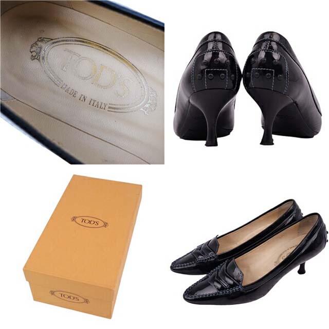TOD'S - トッズ パンプス ローファー ヒール パテントレザー TOD'S - トッズ パンプス ローファー ヒール パテントレザー