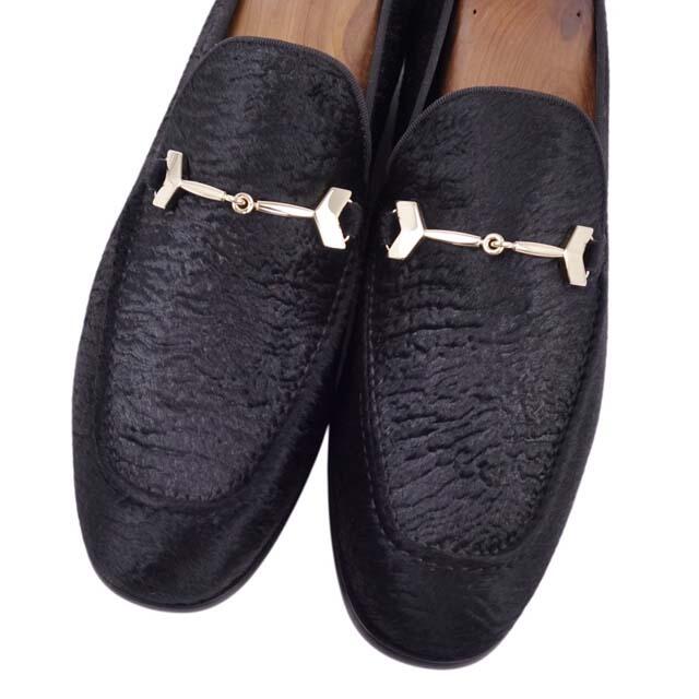 JIMMY CHOO - ジミーチュウ ローファー モカシン ハラコ シューズ 靴