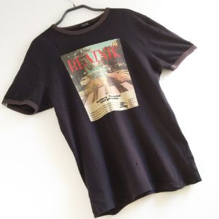 バーバリーブラックレーベル(BURBERRY BLACK LABEL)の◆51 当時物 レア Burberry BLACK LABEL ビートルズ 黒(Tシャツ/カットソー(半袖/袖なし))