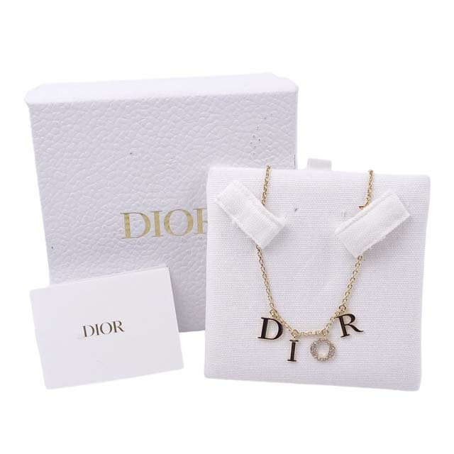 Christian Dior(クリスチャンディオール)のクリスチャンディオール ネックレス ロゴ ラインストーン アクセサリー レディースのアクセサリー(ネックレス)の商品写真