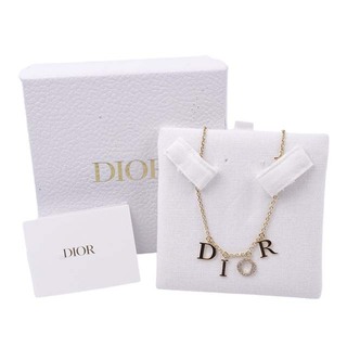 Dior クリスチャンディオール　ラインストーン　ロゴ　ネックレス