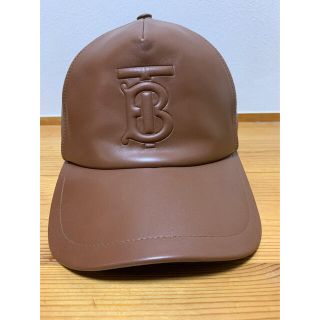 バーバリー(BURBERRY)のバーバリー　レザーキャップ　ブラウン　お値下げ中(キャップ)