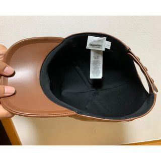 BURBERRY - バーバリー レザーキャップ ブラウン お値下げ中の